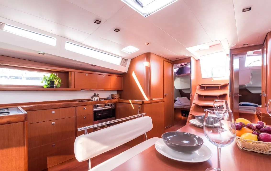 Galley of Summer Dream, a Beneteau Oceanis 48 sailboat at Split, Croatia