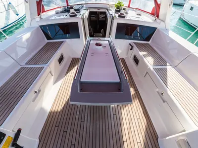 Deck of Summer Dream, a Beneteau Oceanis 48 sailboat at Split, Croatia