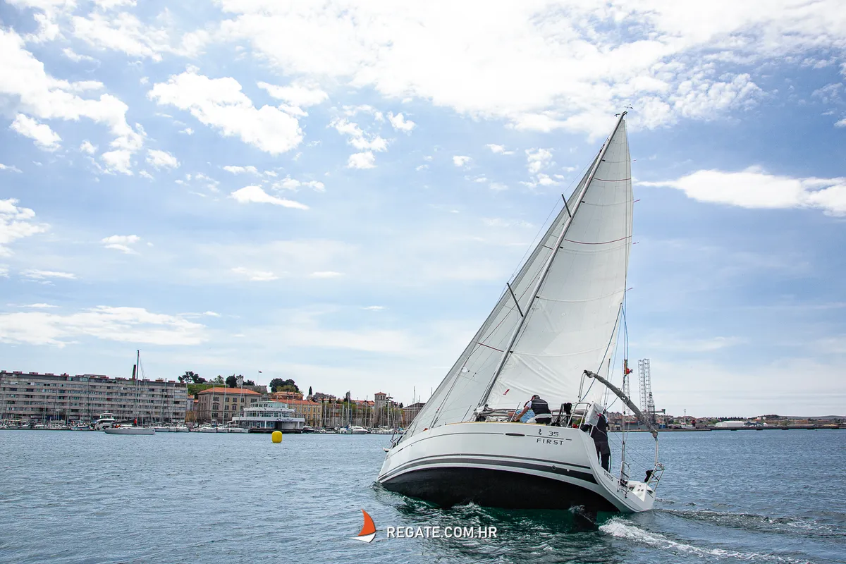 Exterior view of THETIS, a Beneteau First 35 sailboat at Grad Pula, Croatia