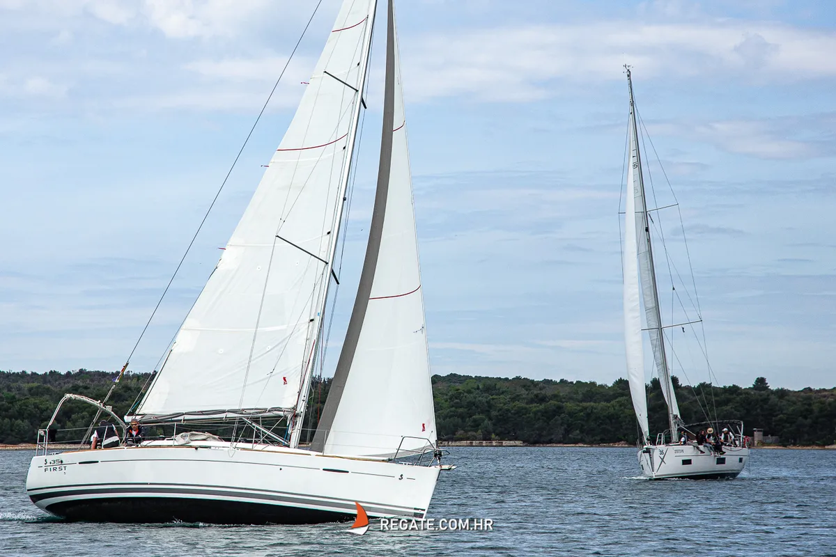 Exterior view of THETIS, a Beneteau First 35 sailboat at Grad Pula, Croatia