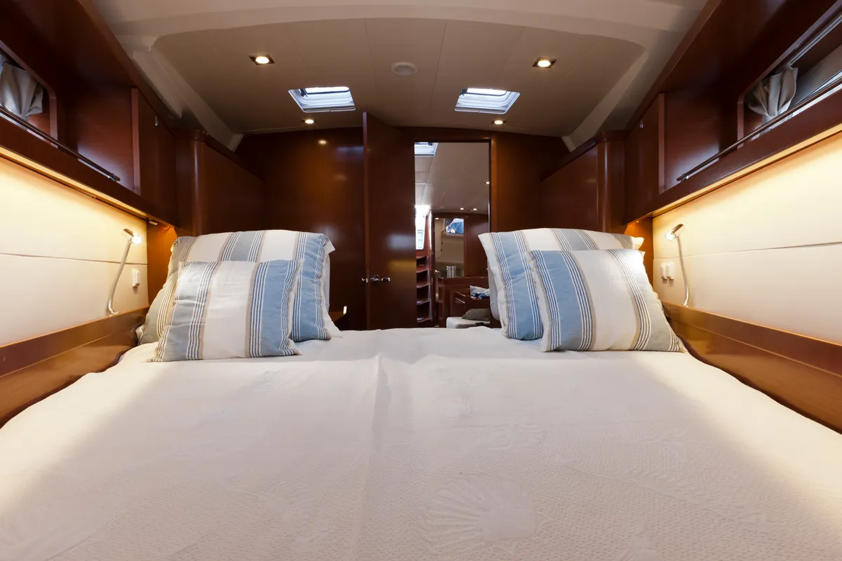 Cabin on Beleza, a Beneteau Oceanis 41 sailboat at Municipal Unit of Lefkada, Greece