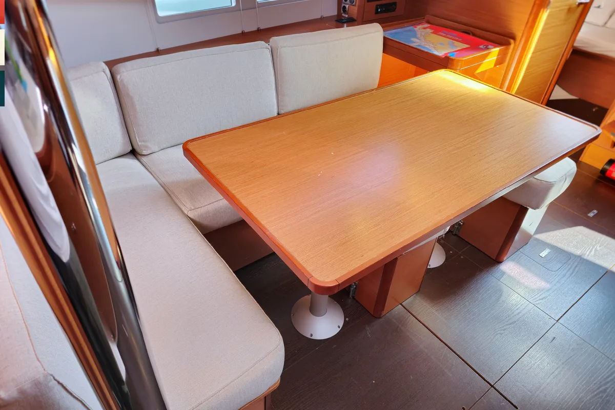 Salon of Nika, a Dufour 390 GL sailboat at Grad Kaštela, Croatia