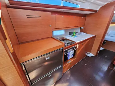 Galley of Nika, a Dufour 390 GL sailboat at Grad Kaštela, Croatia