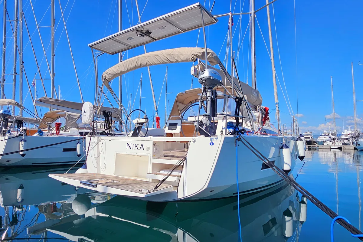 Nika, a Dufour 390 GL sailboat at Grad Kaštela, Croatia