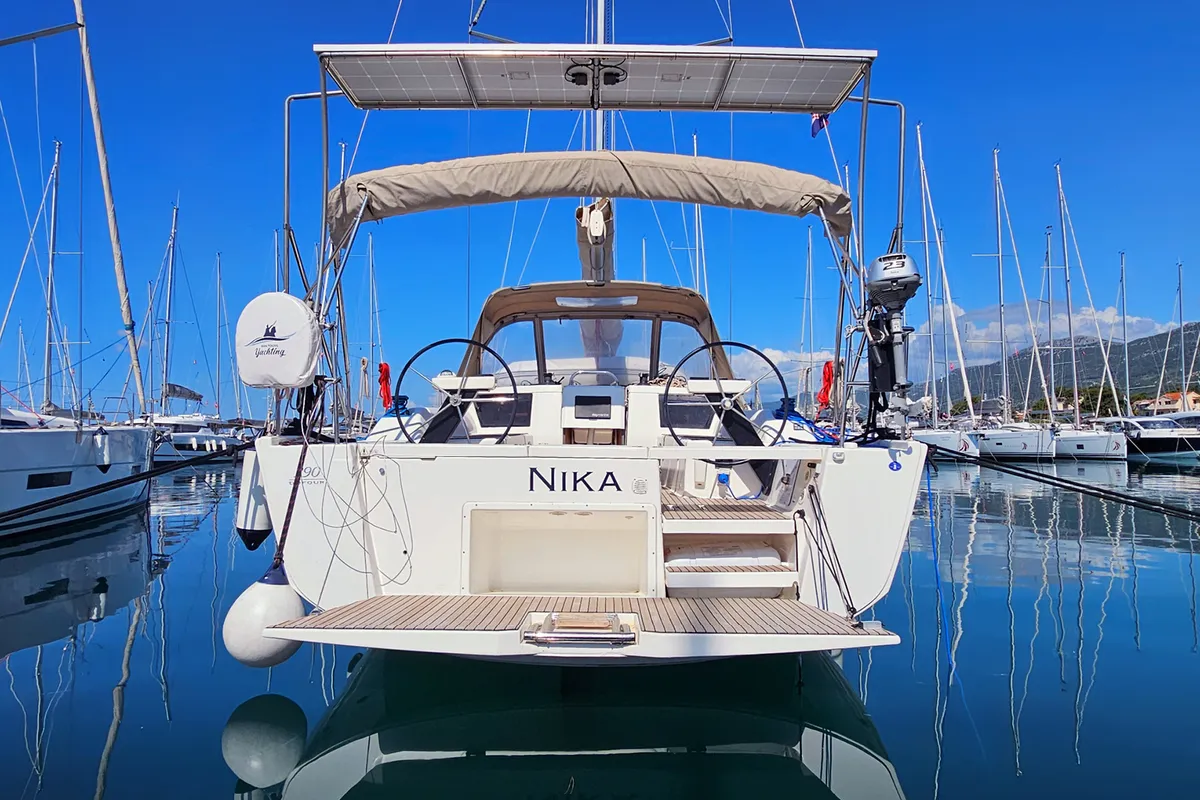 Nika, a Dufour 390 GL sailboat at Grad Kaštela, Croatia
