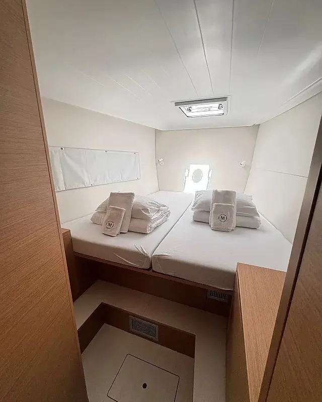 Cabin on Princess Rita, a Excess 14 catamaran at Seget Donji, Croatia