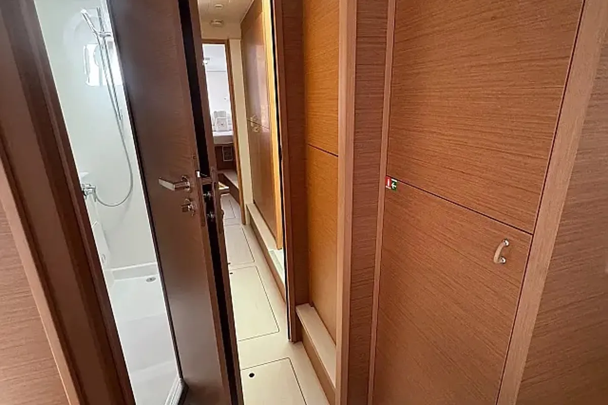 Head on Princess Rita, a Excess 14 catamaran at Seget Donji, Croatia