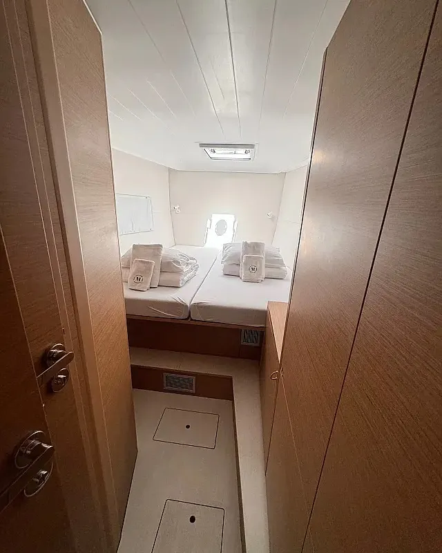 Cabin on Princess Rita, a Excess 14 catamaran at Seget Donji, Croatia