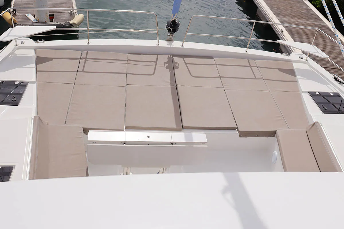 Deck of Joy, a Bali 4.6 catamaran at Road Town, British Virgin Islands