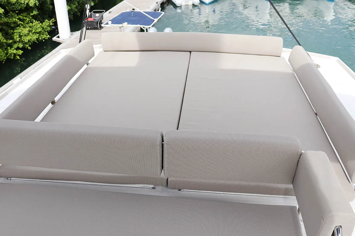 Deck of Joy, a Bali 4.6 catamaran at Road Town, British Virgin Islands