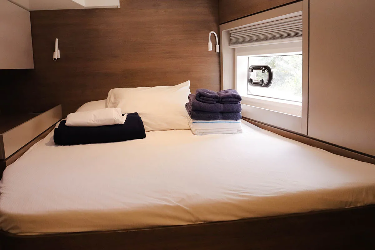 Cabin on Joy, a Bali 4.6 catamaran at Road Town, British Virgin Islands
