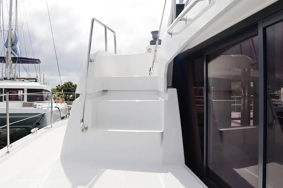 Deck of Joy, a Bali 4.6 catamaran at Road Town, British Virgin Islands