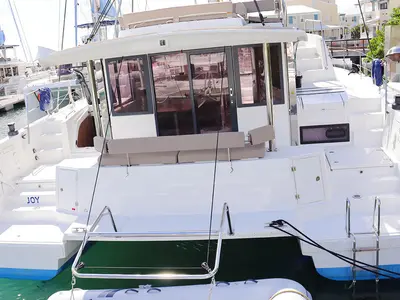 Deck of Joy, a Bali 4.6 catamaran at Road Town, British Virgin Islands
