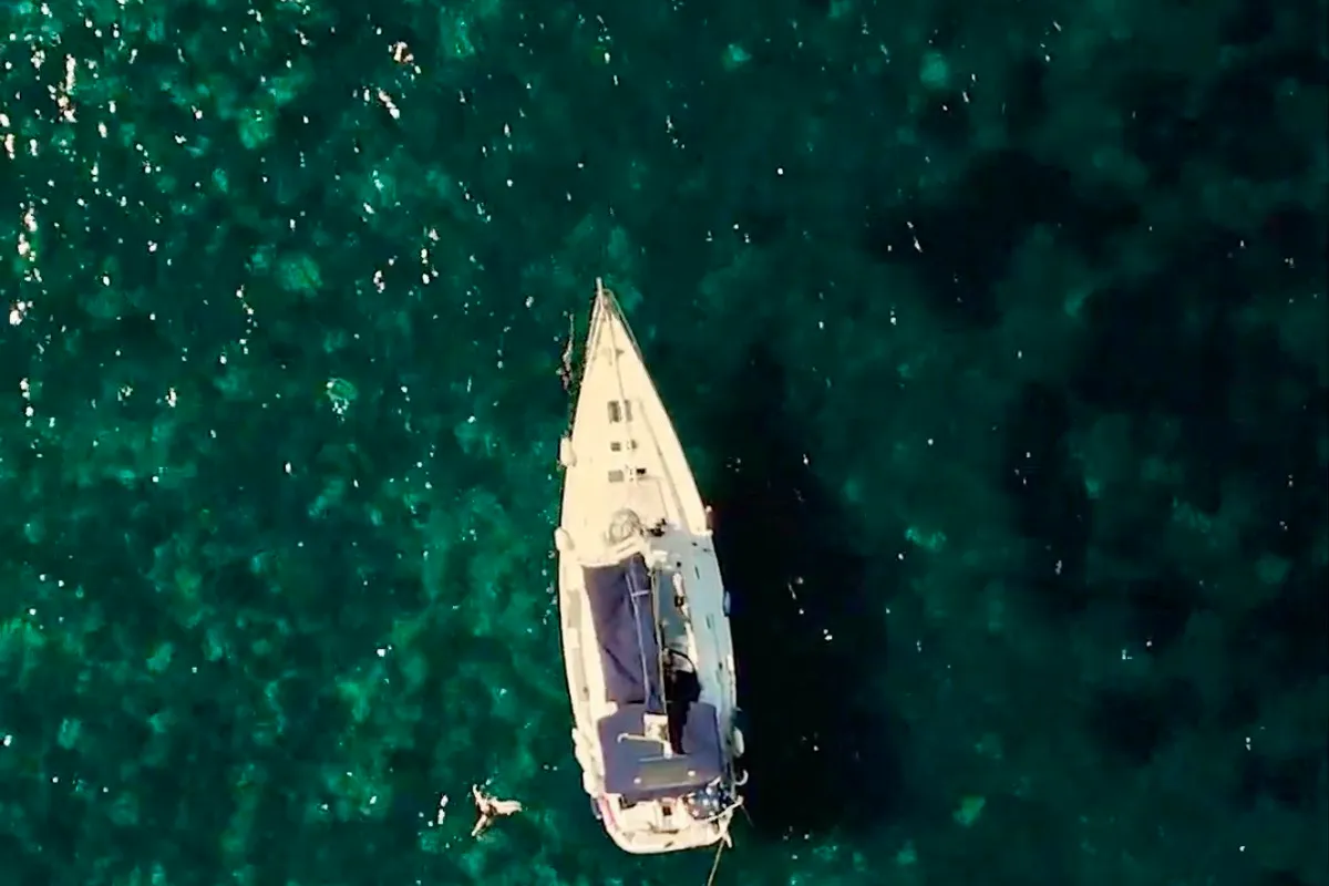 Exterior view of Maria Louise II, a Beneteau 50 sailboat at Capo d'Orlando, Italy