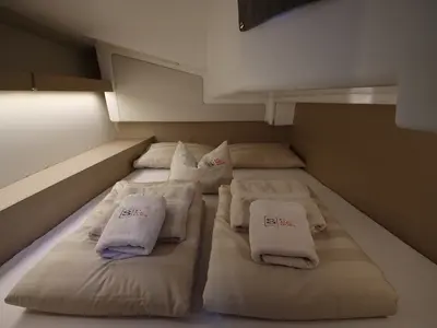 Cabin on Loy, a Beneteau Oceanis 34.1 sailboat at Općina Rogoznica, Croatia
