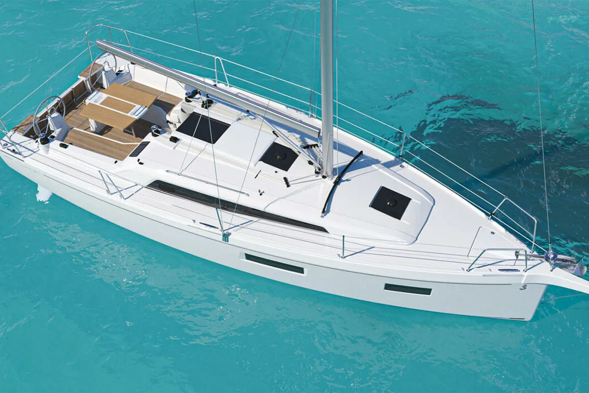 Exterior view of Loy, a Beneteau Oceanis 34.1 sailboat at Općina Rogoznica, Croatia