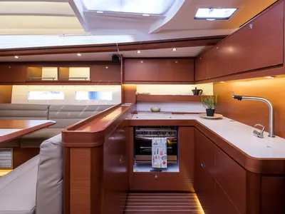 Galley of Kazka, a Dufour Exclusive 56 sailboat at Primošten, Croatia