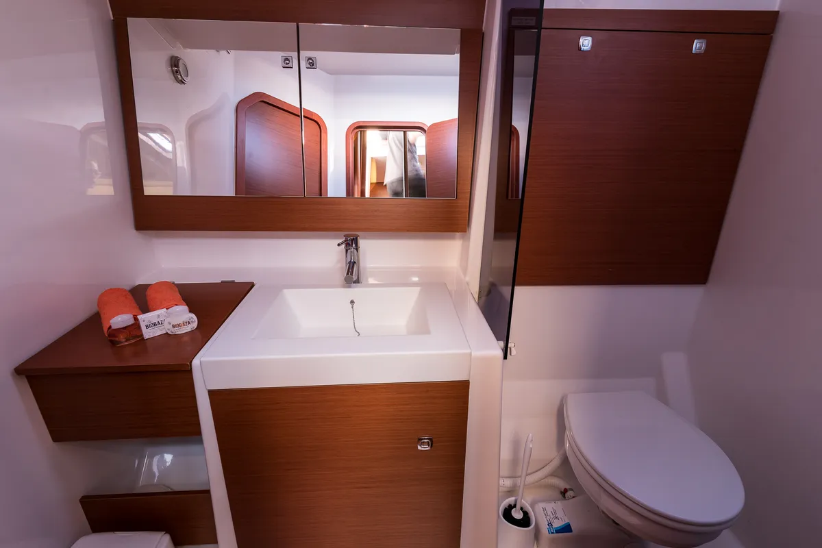 Head on Kazka, a Dufour Exclusive 56 sailboat at Primošten, Croatia