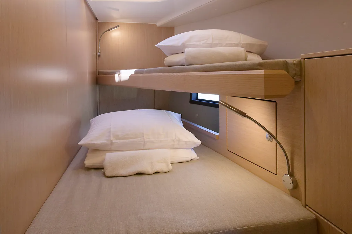 Cabin on Manann II, a Bavaria C45 sailboat at Grad Kaštela, Croatia