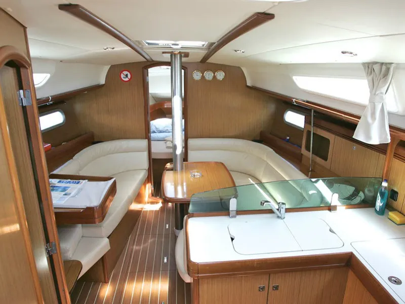 Salon of Bilis, a Jeanneau Sun Odyssey 36i sailboat at Municipal Unit of Lefkada, Greece