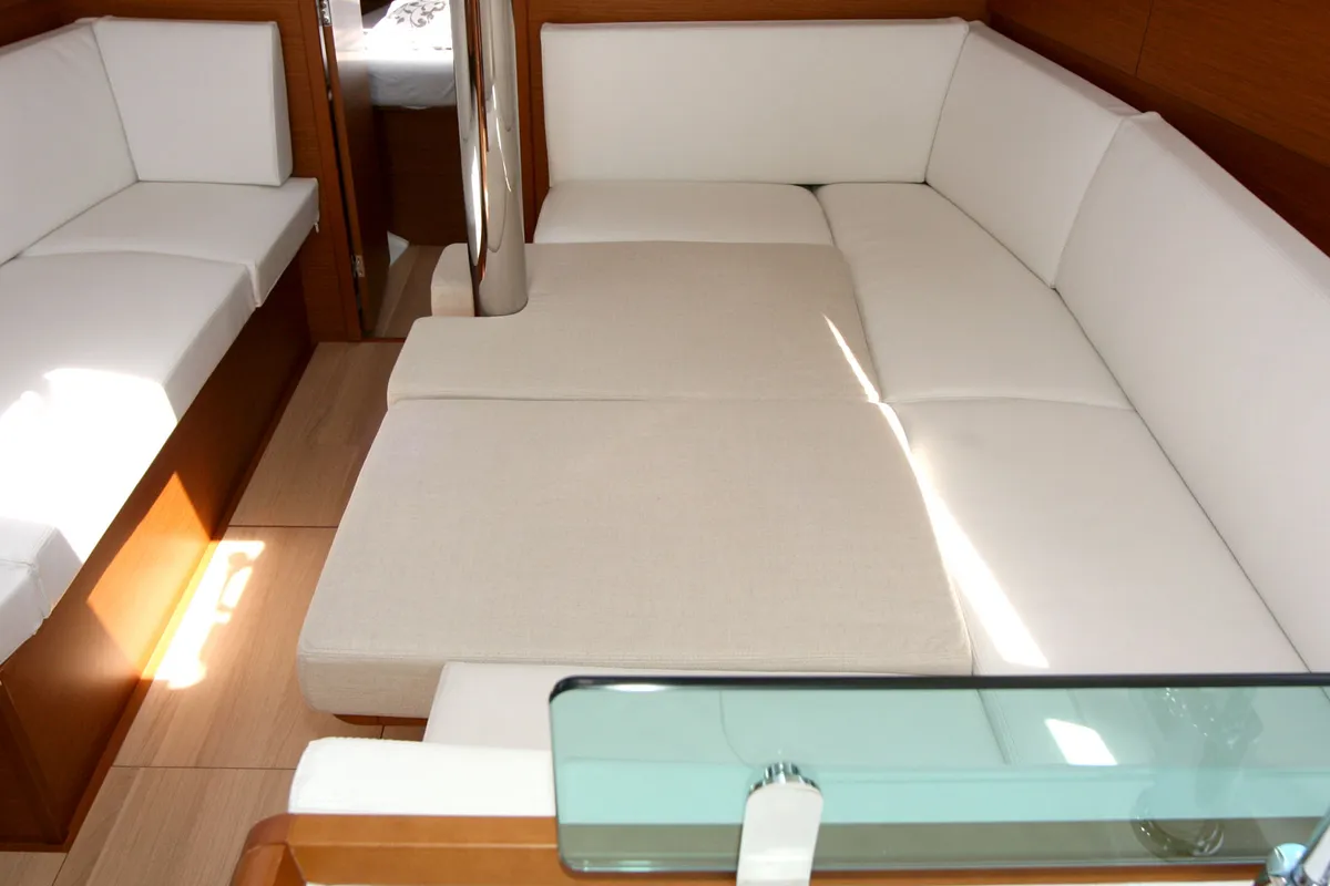 Salon of Tina, a Jeanneau Sun Odyssey 389 sailboat at Grad Pula, Croatia