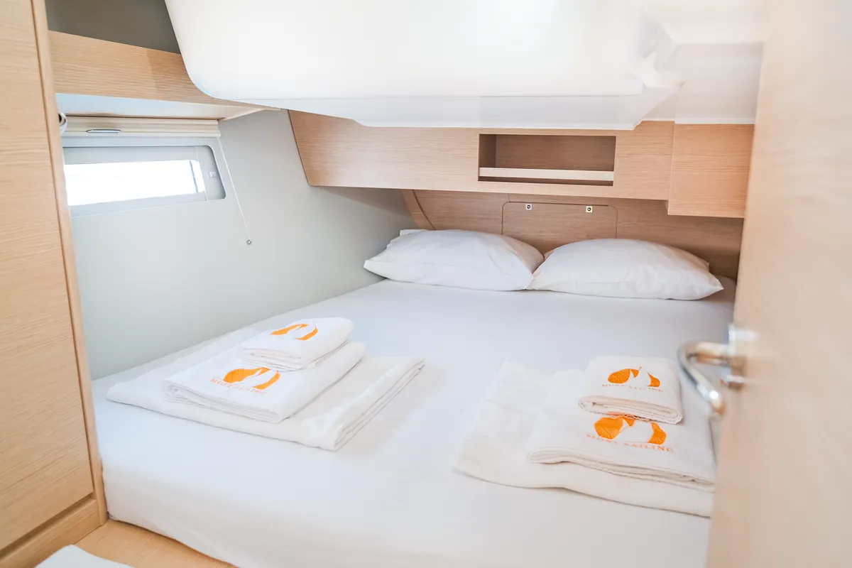 Cabin on Paris, a Dufour 390 sailboat at Fethiye, Turkey