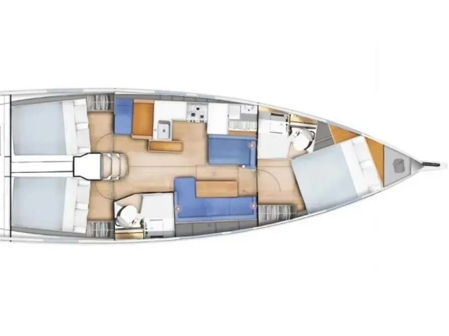 Melisandra, a Jeanneau Sun Odyssey 410 sailboat at Piraeus, Greece