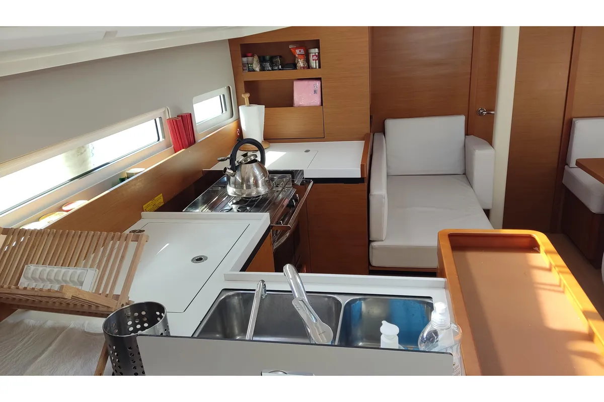 Melisandra, a Jeanneau Sun Odyssey 410 sailboat at Piraeus, Greece