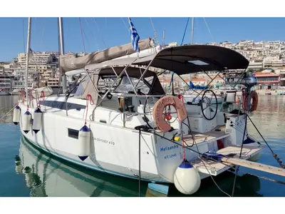 Melisandra, a Jeanneau Sun Odyssey 410 sailboat at Piraeus, Greece