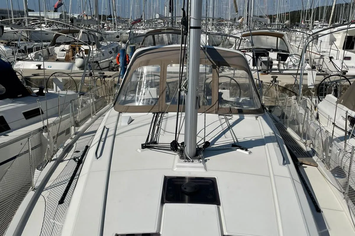 Deck of RITA, a Beneteau Oceanis 41.1 sailboat at Sukošan, Croatia