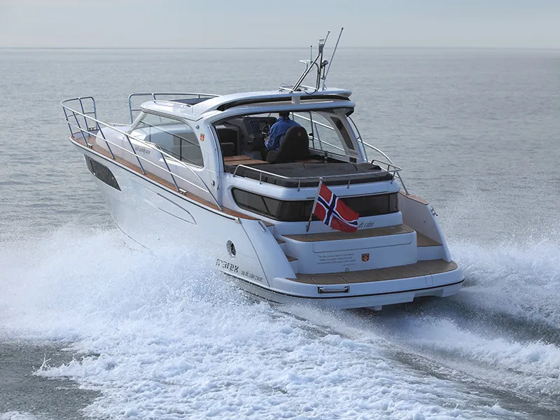 Exterior view of Morski konjic, a Marex 320 ACC motor yacht at Grad Šibenik, Croatia