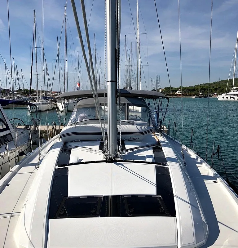 Deck of Pearl Dreams, a Beneteau Oceanis 51.1 sailboat at Općina Sukošan, Croatia