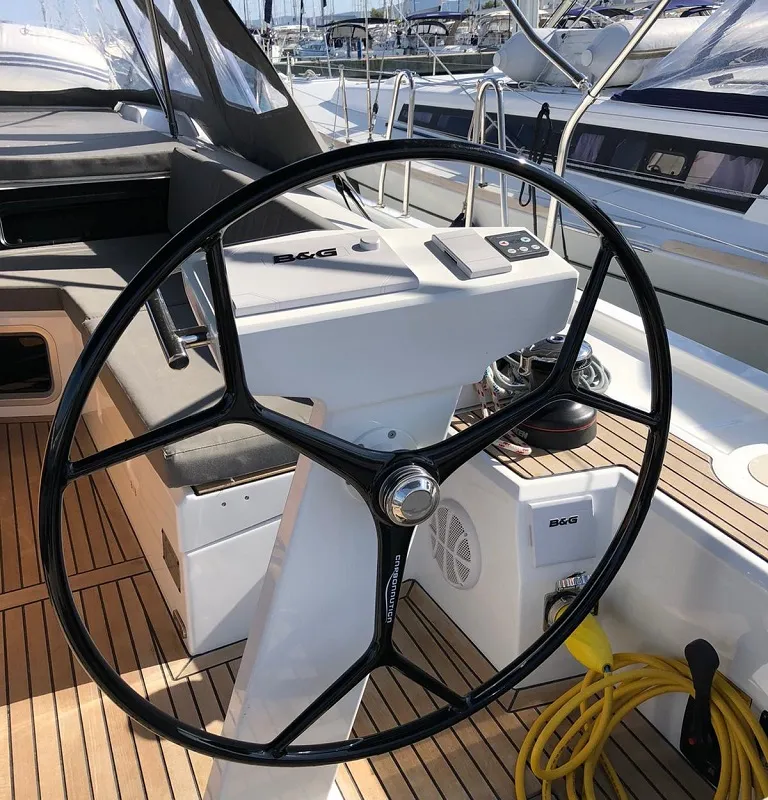 Cockpit of Pearl Dreams, a Beneteau Oceanis 51.1 sailboat at Općina Sukošan, Croatia
