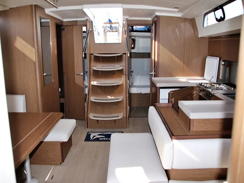 Salon of Pearl Dreams, a Beneteau Oceanis 51.1 sailboat at Općina Sukošan, Croatia