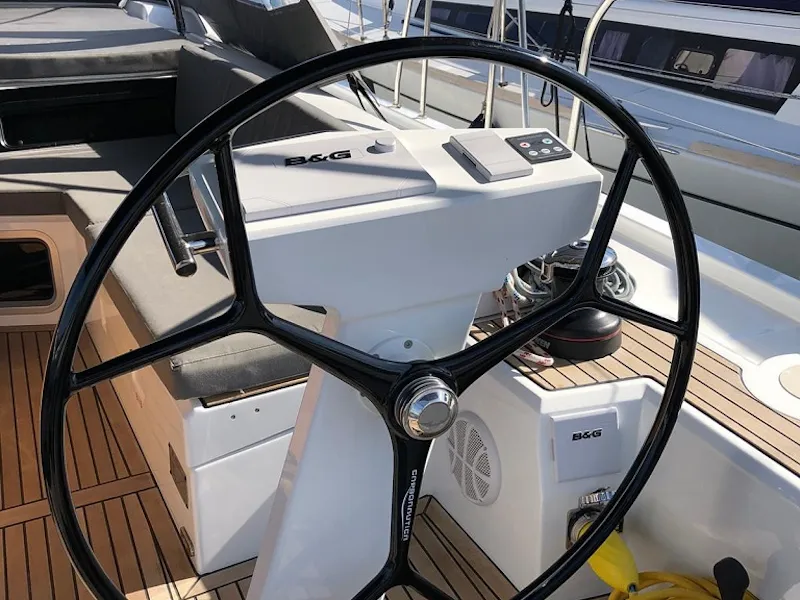 Cockpit of Pearl Dreams, a Beneteau Oceanis 51.1 sailboat at Općina Sukošan, Croatia