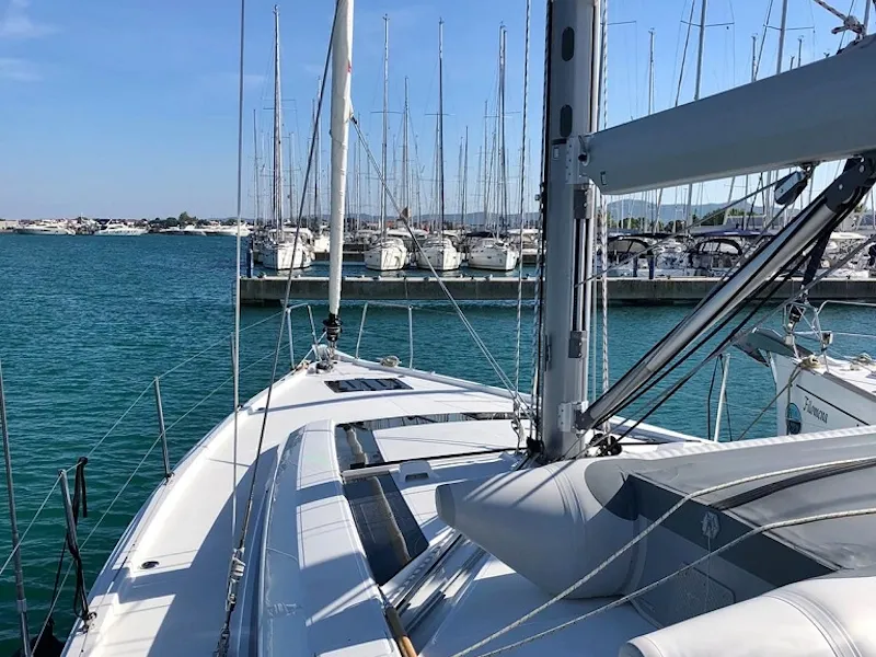 Exterior view of Pearl Dreams, a Beneteau Oceanis 51.1 sailboat at Općina Sukošan, Croatia