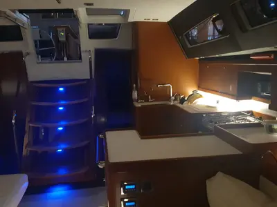 Salon of Premium +, a Beneteau Oceanis 60 sailboat at Municipal Unit of Lefkada, Greece