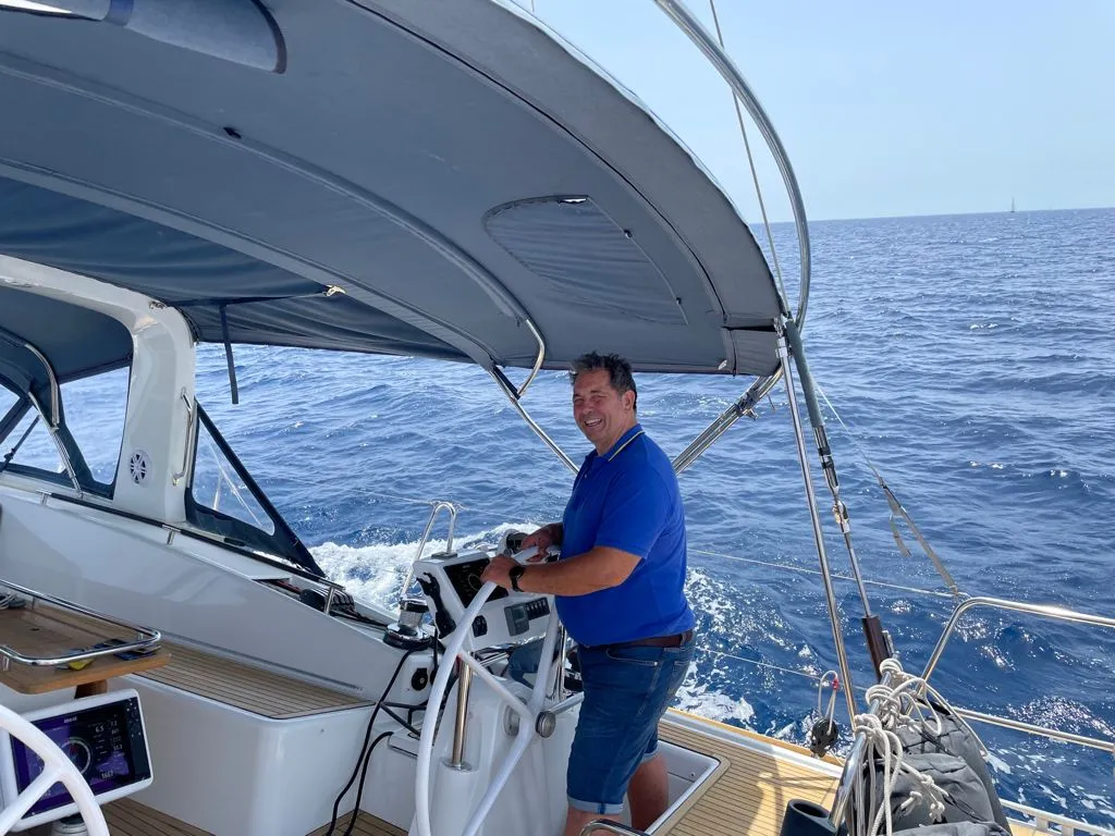 Head on Premium +, a Beneteau Oceanis 60 sailboat at Municipal Unit of Lefkada, Greece