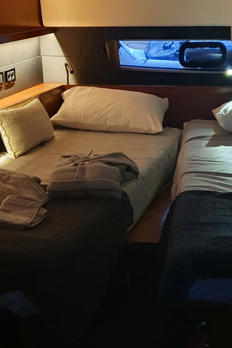 Salon of Premium +, a Beneteau Oceanis 60 sailboat at Municipal Unit of Lefkada, Greece