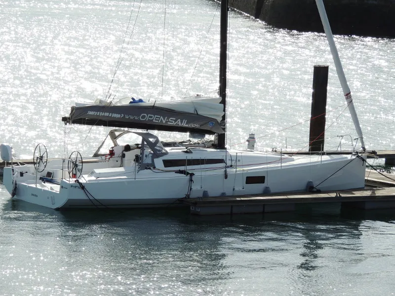 Exterior view of Luna Rosa, a Pogo 12.5 sailboat at La Rochelle, France