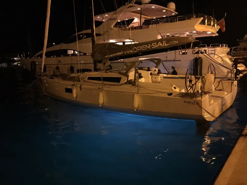 Exterior view of Luna Rosa, a Pogo 12.5 sailboat at La Rochelle, France