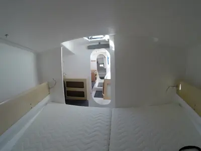 Cabin on Luna Rosa, a Pogo 12.5 sailboat at La Rochelle, France