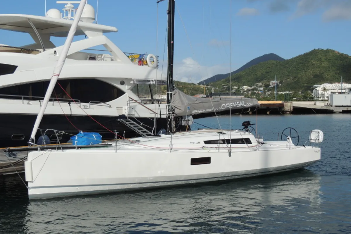 Exterior view of Luna Rosa, a Pogo 12.5 sailboat at La Rochelle, France