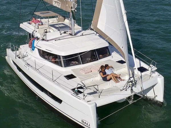 San Marco, a Bali Catspace catamaran at Đuraševići, Montenegro