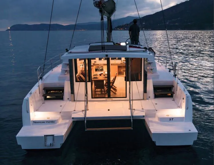San Marco, a Bali Catspace catamaran at Đuraševići, Montenegro