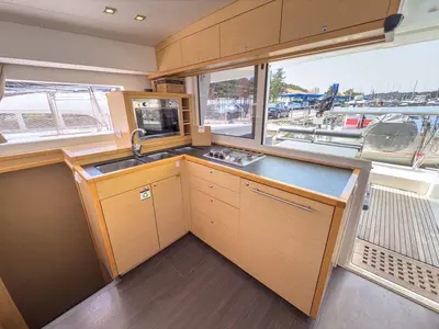 Galley of Yolamare, a Lagoon 400 S2 catamaran at Grad Pula, Croatia
