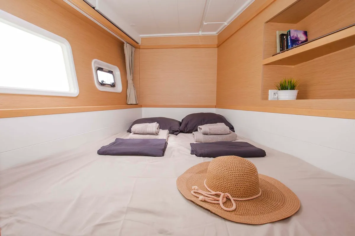 Cabin on U2, a Lagoon 39 catamaran at Municipal Unit of Lefkada, Greece