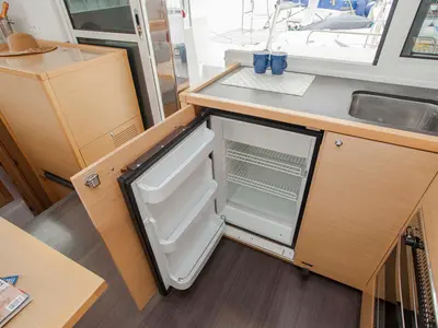 Galley of U2, a Lagoon 39 catamaran at Municipal Unit of Lefkada, Greece