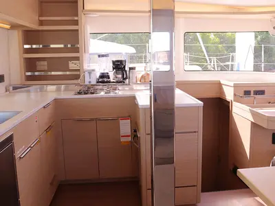 Galley of Endless Joy, a Lagoon 46 catamaran at Road Town, British Virgin Islands