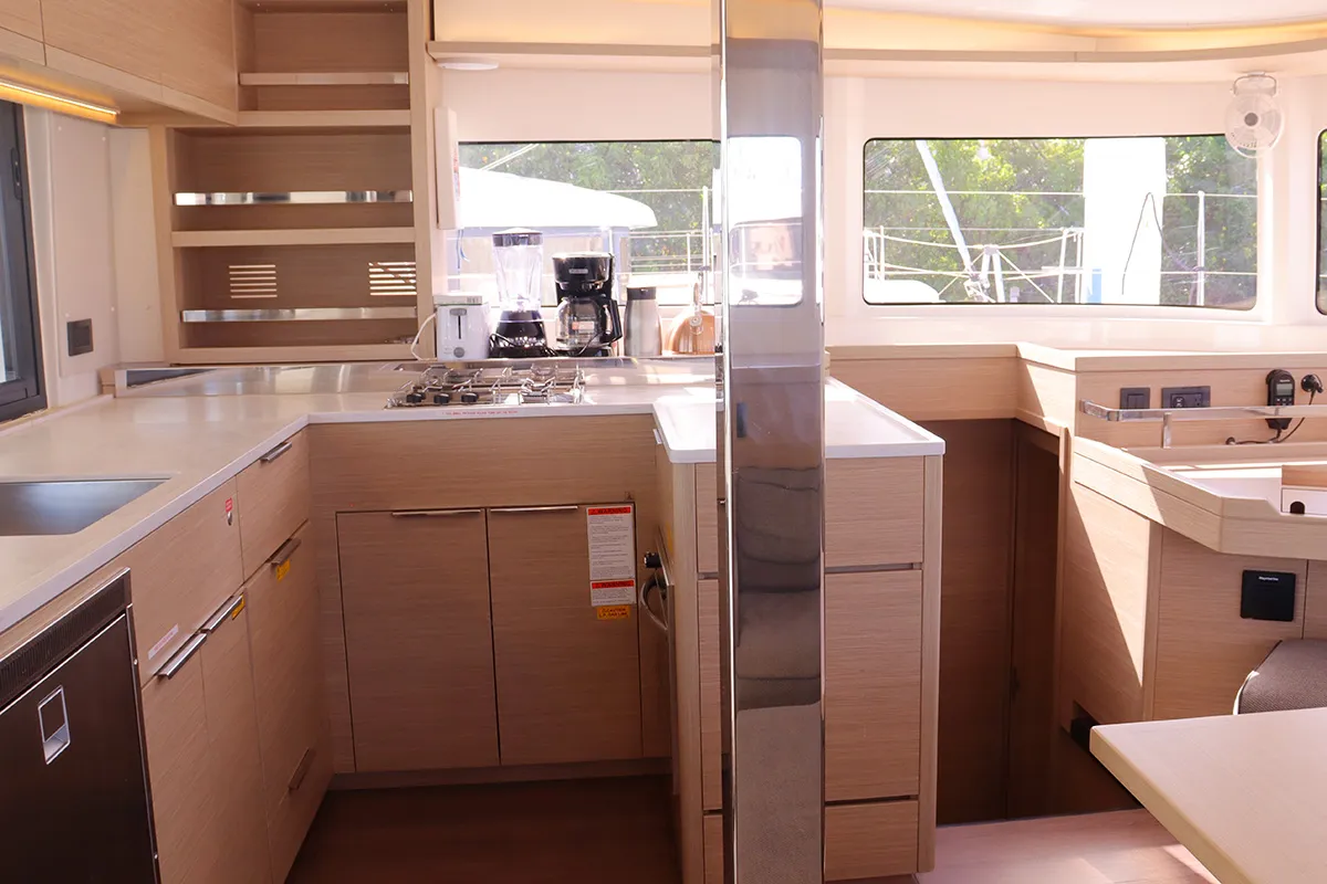 Galley of Endless Joy, a Lagoon 46 catamaran at Road Town, British Virgin Islands